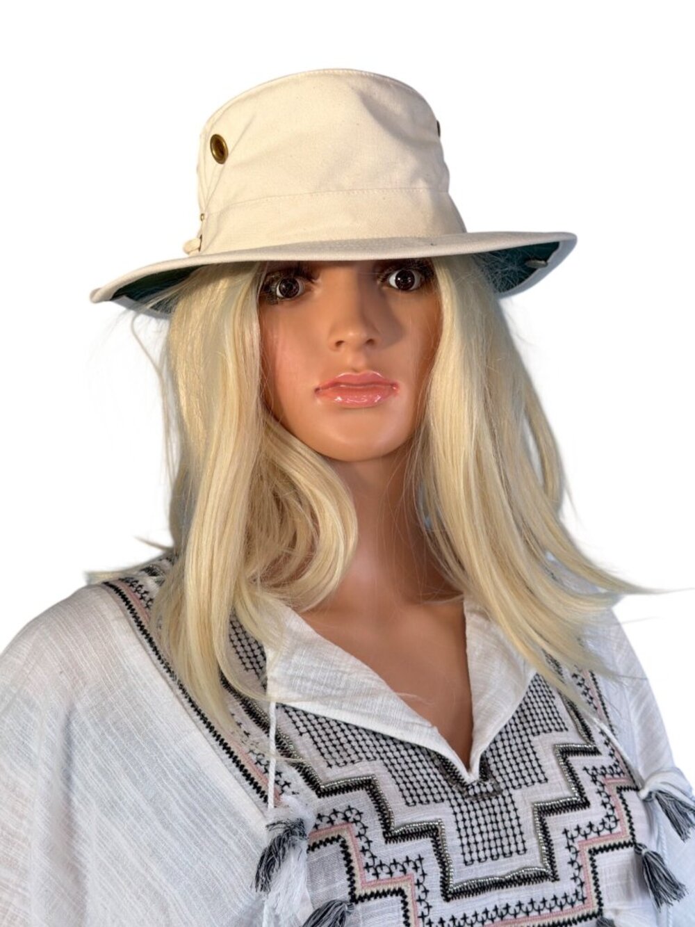 New Tilley T4 Cotton Duck Sun Hat 7 S 56.5cm Vintage HTF Ivory Green - Picture 1 of 14